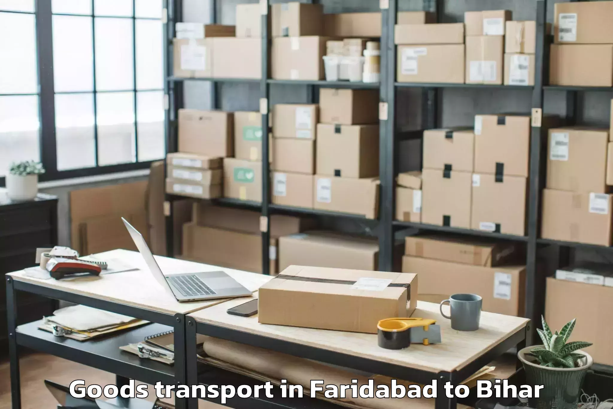 Trusted Faridabad to Darbhanga Airport Dbr Goods Transport